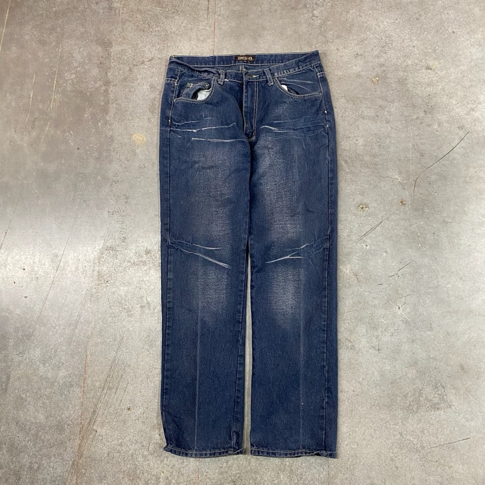 Vintage Vancouver Denim Jeans Dark Wash Straight Leg Mens Size 34